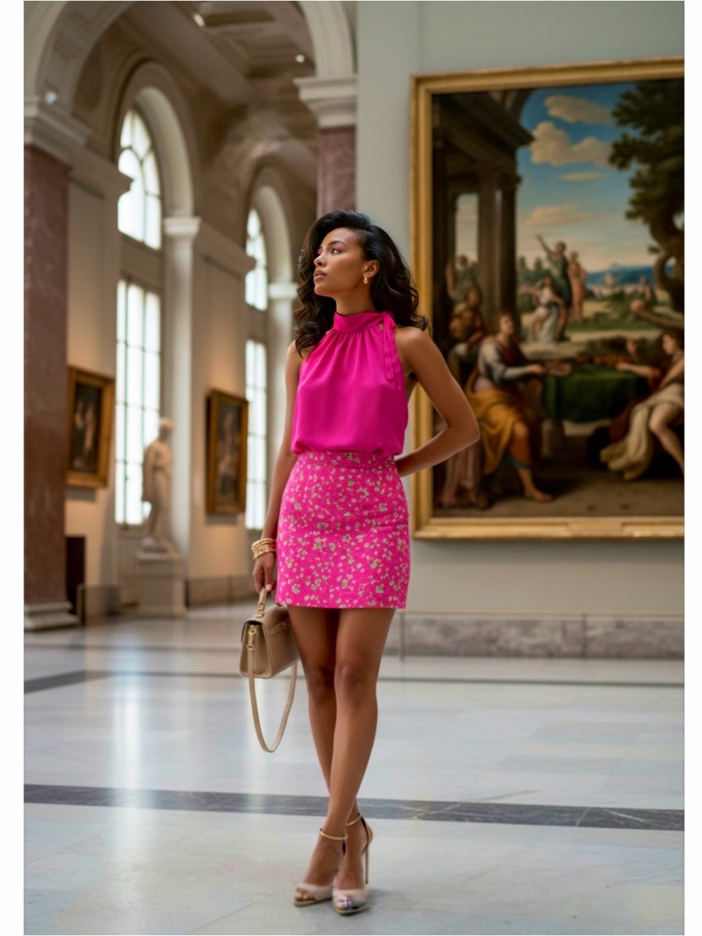 Silk, Hot Pink - Halter Neck Top